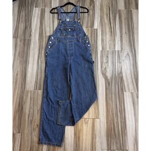 Vintage 90s Y2K Denim Carpenter Overalls M Summer Grunge Western Hippie